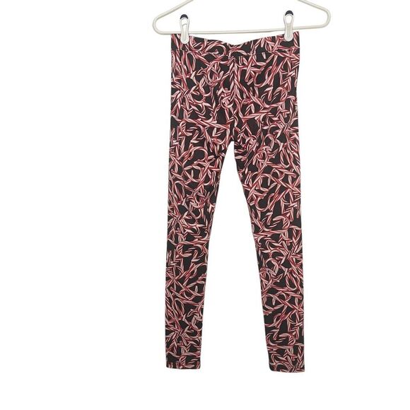 Justice‎ Girls Candy Cane Christmas Holiday Leggings Red Black Size 14 - Picture 1 of 8